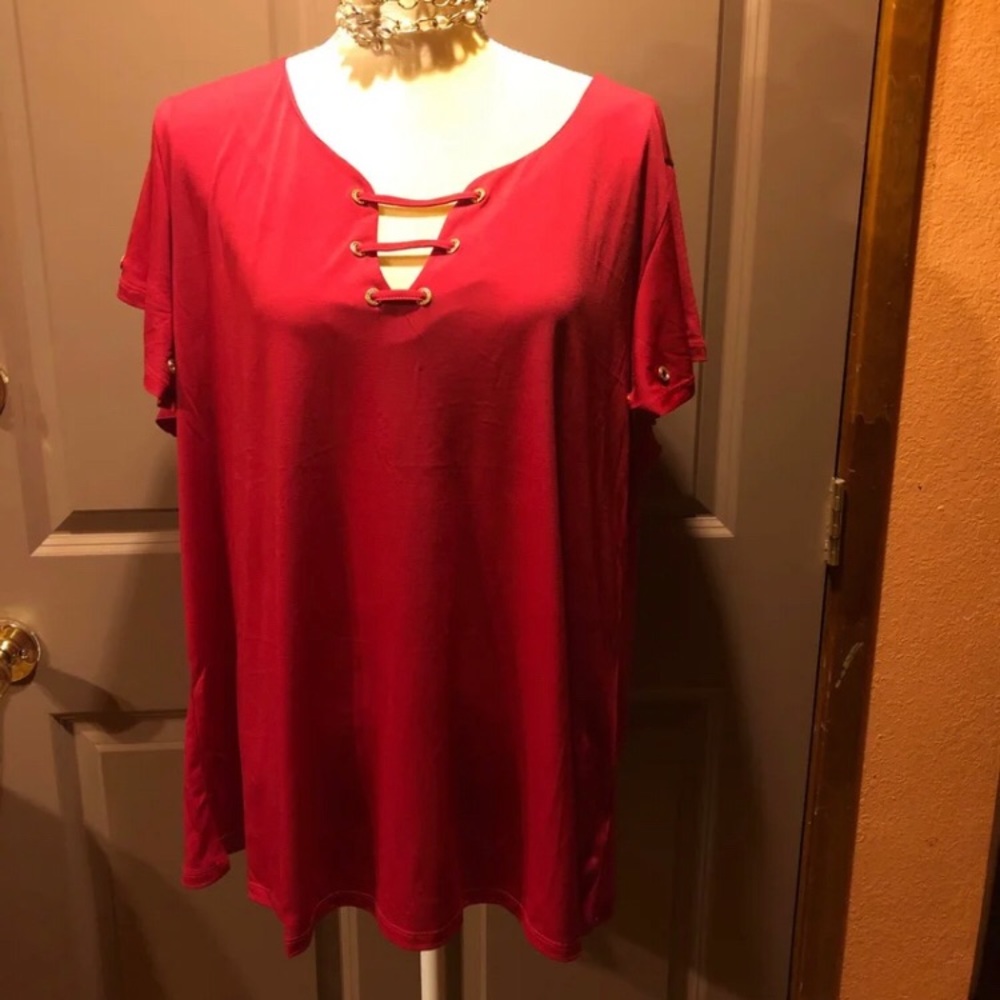Plus Women’s Blouse Red Sz. 2X
